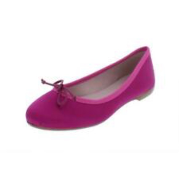 HP💝Bloomingdales Kacey Violet Satin Flat sz 7 - Picture 1 of 2